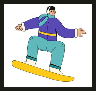 单板滑雪者酷炫空中姿态