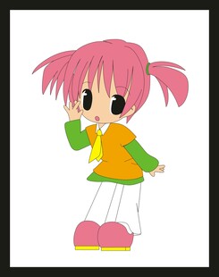 粉色双马尾卡通女孩