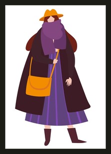 时尚紫色系穿搭女士形象