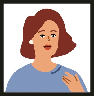 惊讶的短发女士