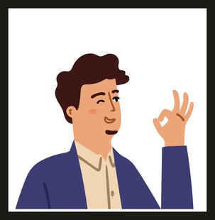 男子做手势示意