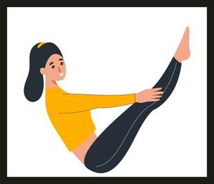 女子做瑜伽平衡动作