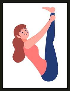 女子做瑜伽拉伸动作