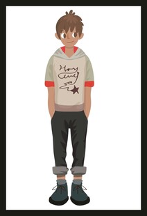 休闲风少年插画形象
