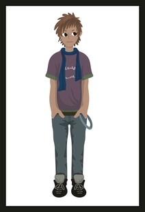 卡通风格男孩形象