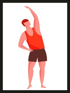 男子做伸展运动