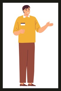 手持杯子的男士形象