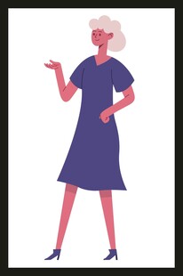 优雅女士展示姿态