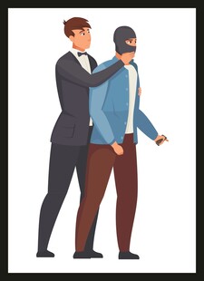警察押解嫌疑人