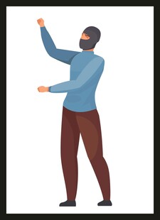 男子伸展身姿