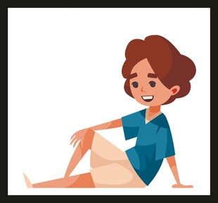 坐着的休闲女性形象