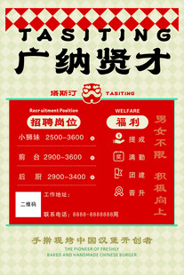 广纳贤才招聘海报