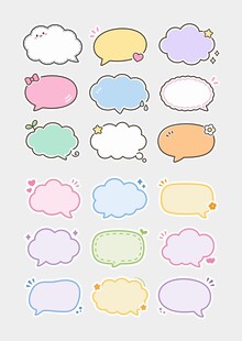 卡通云朵对话框