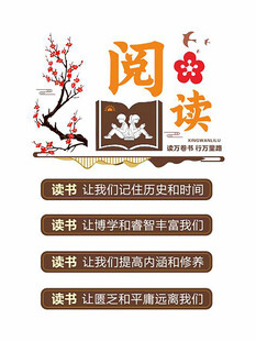 校园文化墙 阅读如水主题宣传