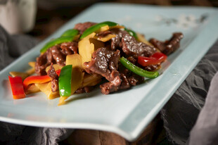 彩椒炒牛肉 美味佳肴