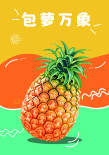 梦幻菠萝插画