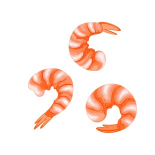 虾仁插画素材