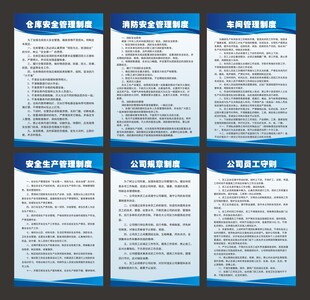 安全生产制度牌