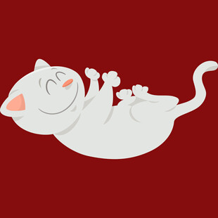 躺卧的可爱猫咪形象