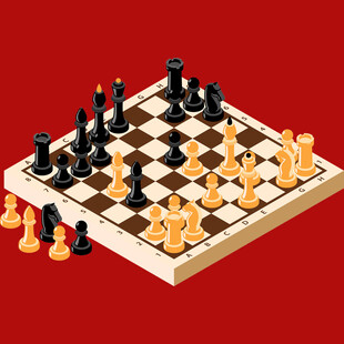 国际象棋棋盘上的棋子布局