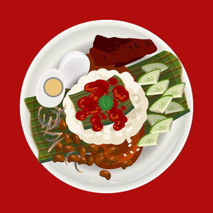 美味拼盘多样美食组合