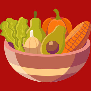 多彩蔬菜碗