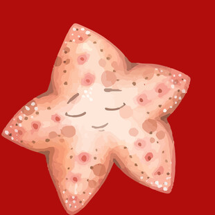 可爱海星插画
