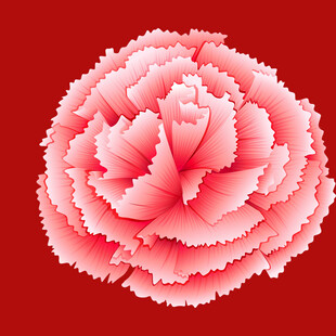 粉色立体花朵图案设计