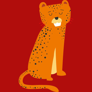 可爱猎豹插画