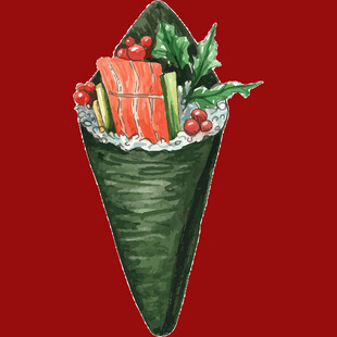 圣诞礼物装饰锥形插画