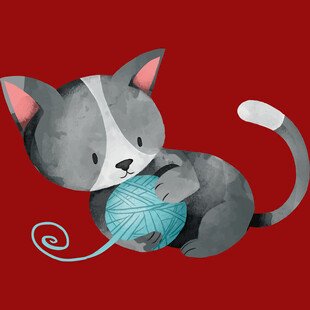 玩毛线球的可爱猫咪