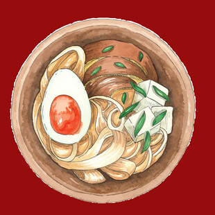 美味日式拉面碗中呈现