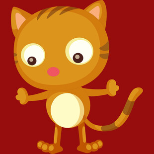可爱小猫张开双臂