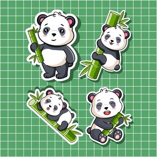 熊猫贴纸合集