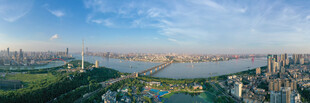 城市江景全景风光