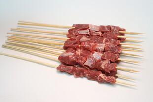 新鲜牛肉串