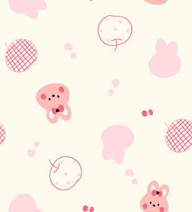 兔子苹果印花