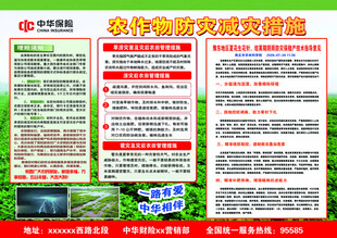 农业保险防灾防损宣传海报