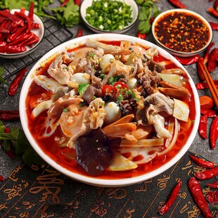 麻辣鲜香毛血旺大盆美味