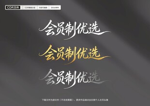 会员制优选文字展示