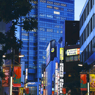 都市繁华夜景街道景象