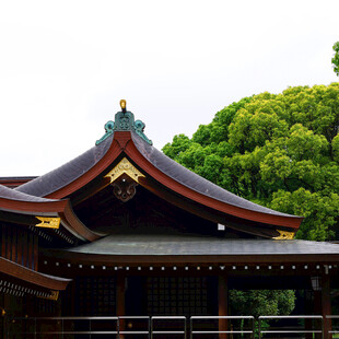 日式传统建筑屋顶景观