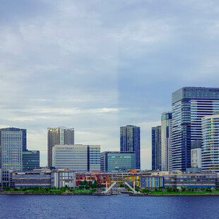 城市滨水天际线景观