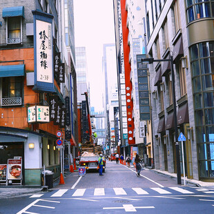 日本城市街道街景