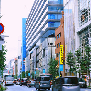 都市街道高楼林立景象
