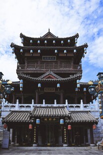 中式古建筑塔楼景观