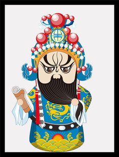 京剧武将卡通形象