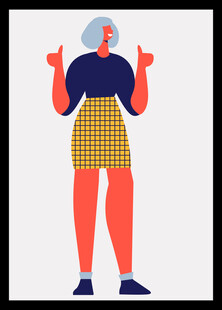 自信女性展示积极姿态