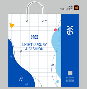 简约时尚手提购物袋设计