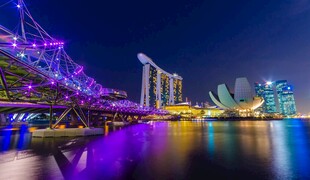 新加坡滨海湾璀璨夜景